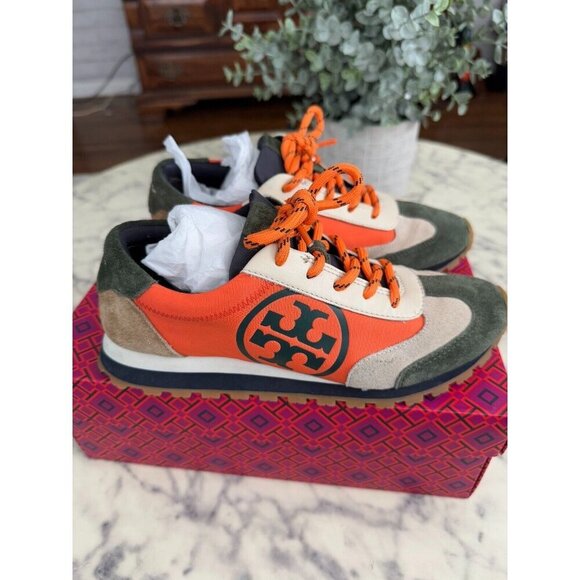 Tory Burch Kolaalce CalCare Annie Nylon Lace-Up Runner Sneakers Womens Size 7 - Picture 3 of 6